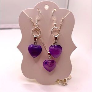 Amethyst heart set in Sterling Silver